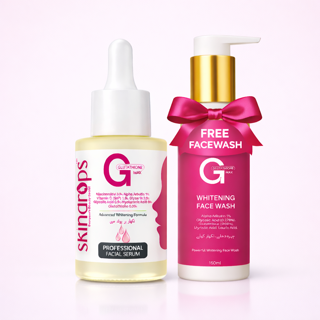 Glutathione Whitening Serum MAX + FREE FACEWASH MAX