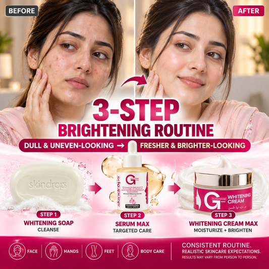 Whitening Serum + Whitening Cream + Whitening Soap Combo