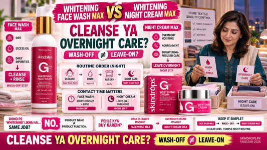Face Wash MAX vs Night Cream MAX – Cleanse or Overnight Care? Pakistan 2026