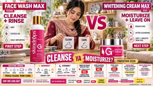 Face Wash MAX vs Whitening Cream MAX – Cleanse or Moisturize? Pakistan 2026