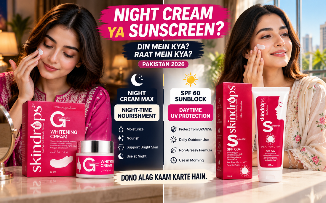 Night Cream vs SPF 60 – Which One Do You Need & When? Pakistan 2026