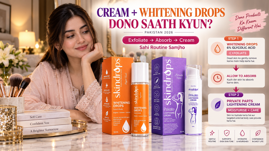 Private Parts Lightening Cream + Whitening Drops: Dono Saath Kyun Use Karein? Pakistan 2026
