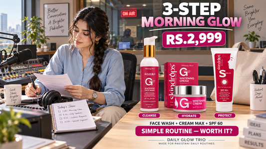 SKINDROPS Daily Glow Trio Price in Pakistan – Is Face Wash + Cream MAX + SPF 60 Worth Rs.2,999?