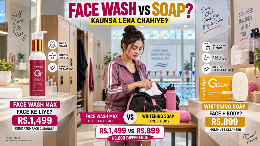 SKINDROPS Face Wash MAX vs Whitening Soap – Which Cleanser Should You Buy in Pakistan?