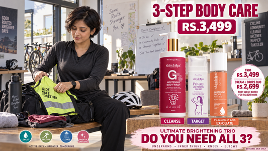 SKINDROPS Ultimate Brightening Trio Price in Pakistan – Is Body Wash + Private Cream + Whitening Drops Worth Rs.3,499?