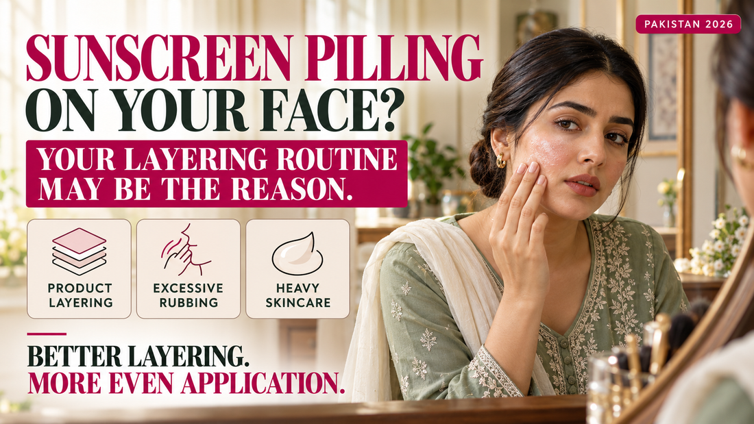 Why Does Sunscreen Pill on Face? Causes, Skincare Layering Mistakes & Fixes in Pakistan 2026