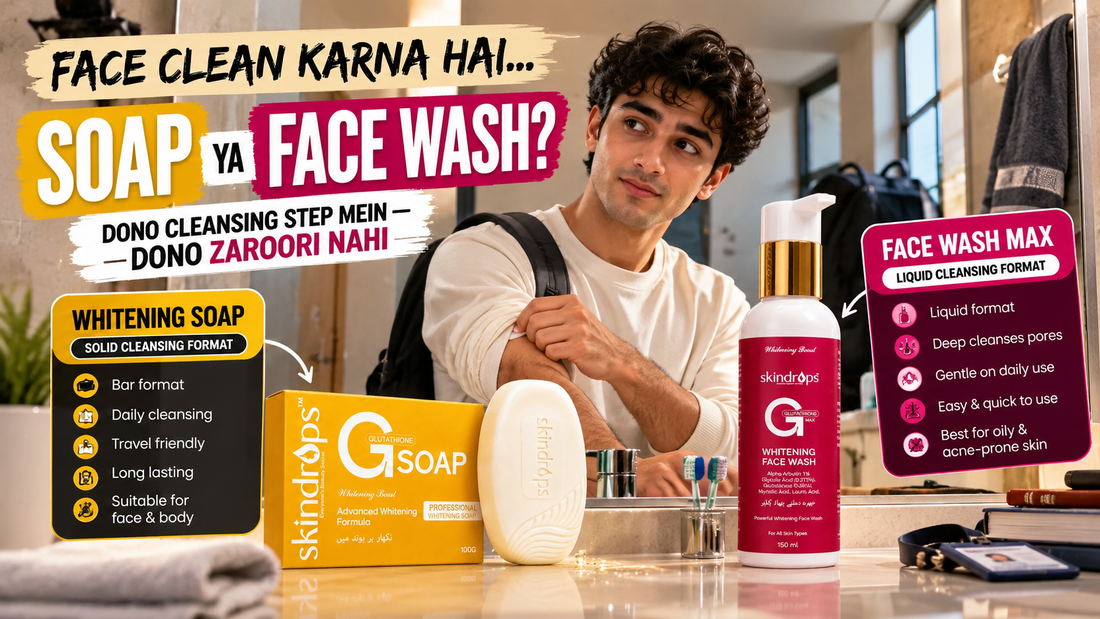 Whitening Soap vs Face Wash MAX – Which Should You Use for Daily Face Cleansing in Pakistan? 2026