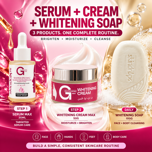 Whitening Serum + Whitening Cream + Whitening Soap Combo
