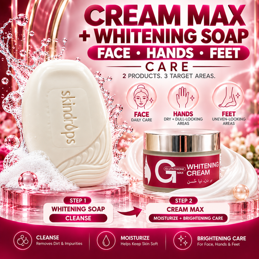 Glutathione Whitening Cream MAX + Whitening Soap