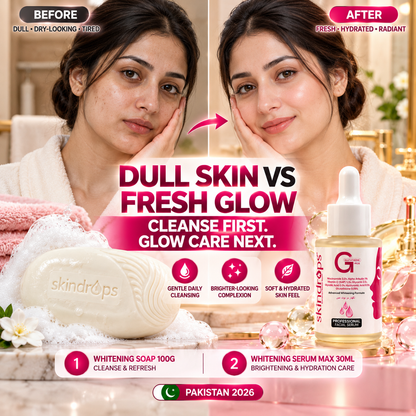 Glutathione Whitening Serum MAX + Whitening Soap Combo