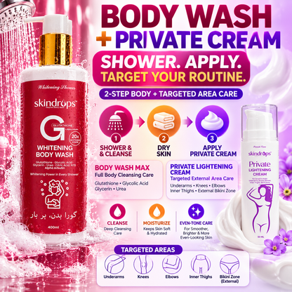 Whitening Body Wash MAX + Private Parts Lightening Cream