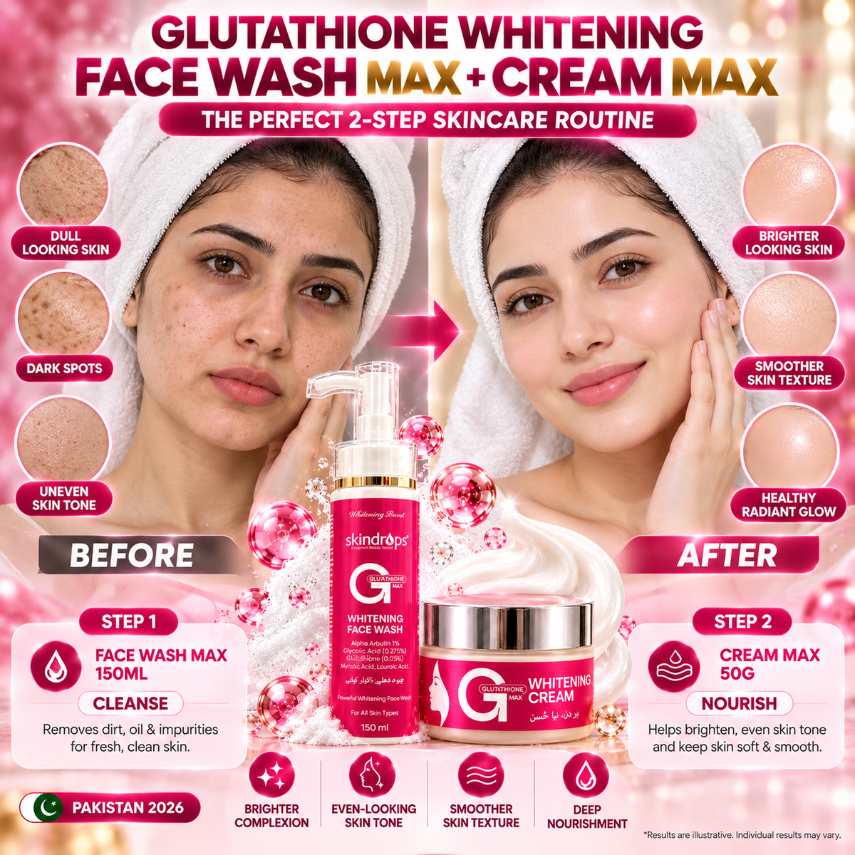 Whitening Night Cream+ Whitening Facewash