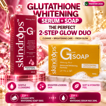 Glutathione Whitening Serum MAX + Whitening Soap Combo