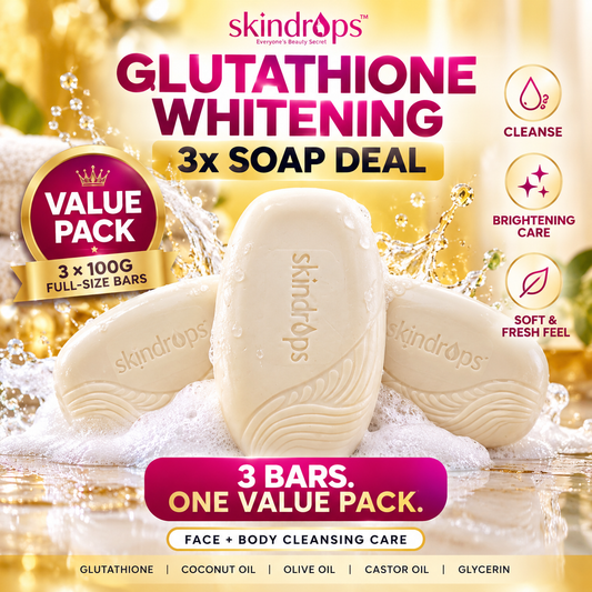 Glutathione Whitening Soap 3x Value Pack – 3 × 100G
