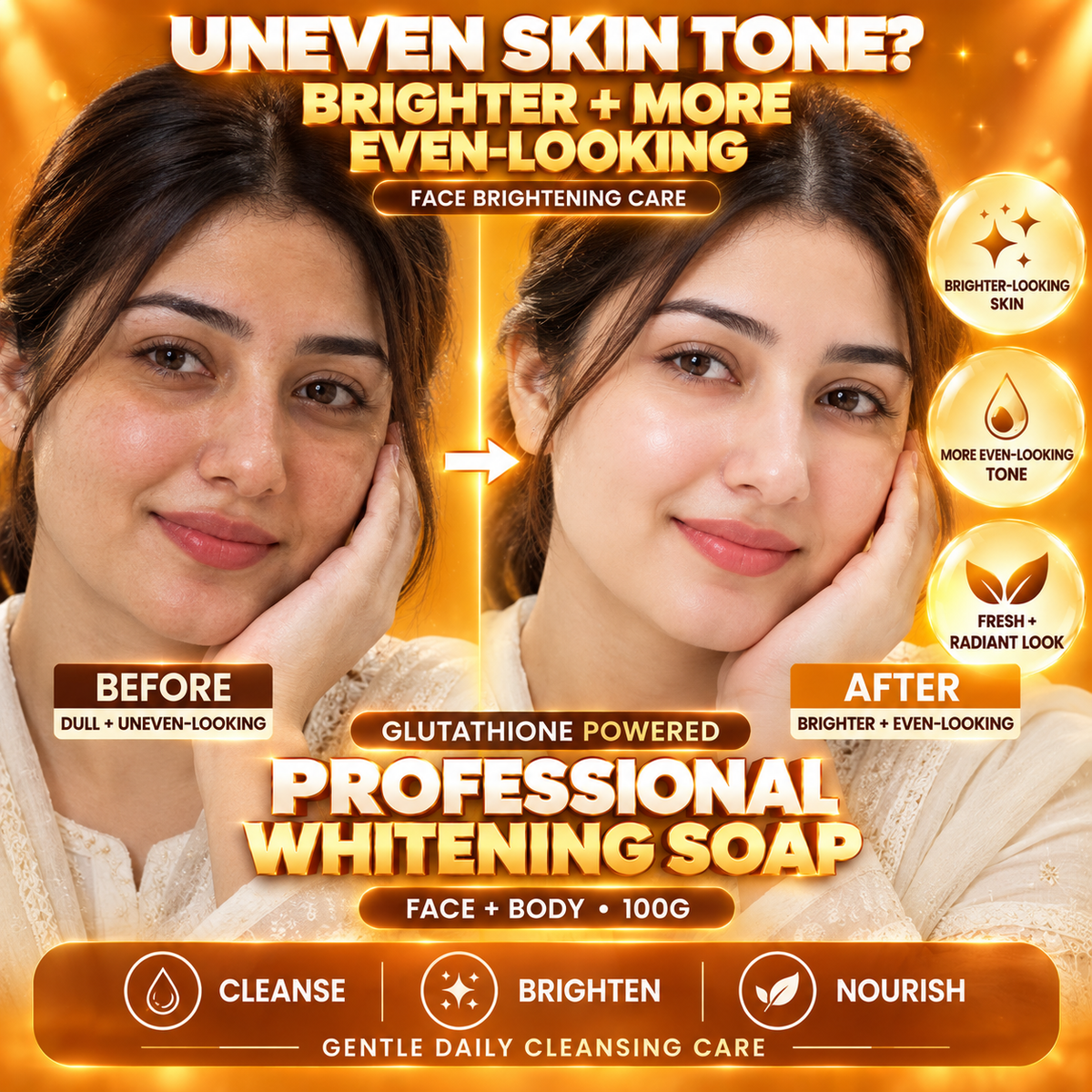 Professional Glutathione Whitening Soap 100G