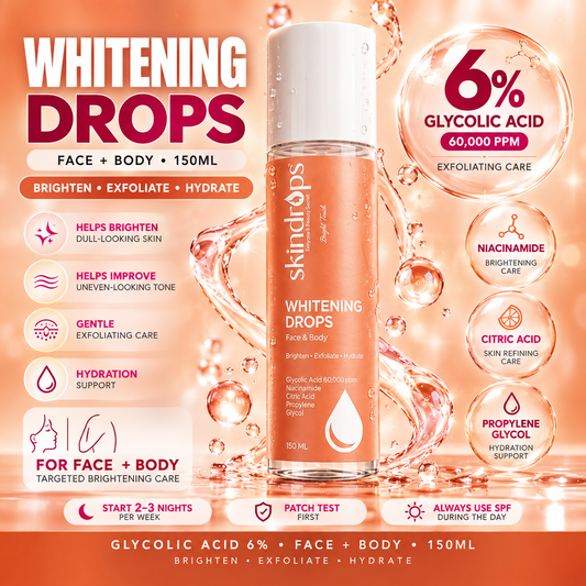 Whitening Drops for Face & Body 150ML – Glycolic Acid 6%