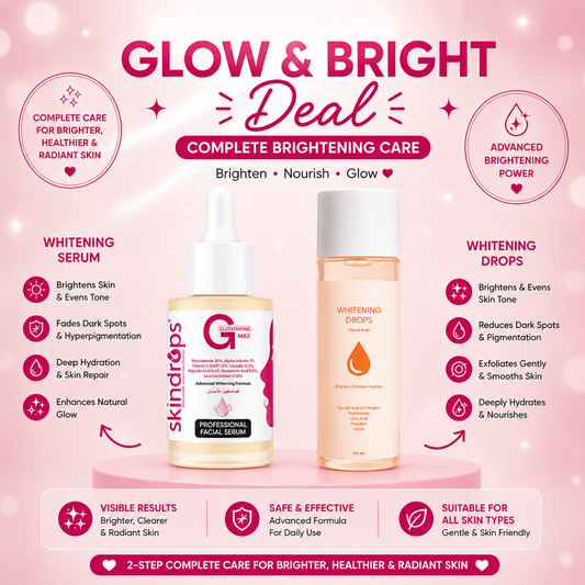 Skindrops Glutathione Whitening Serum MAX + Whitening Drops Combo